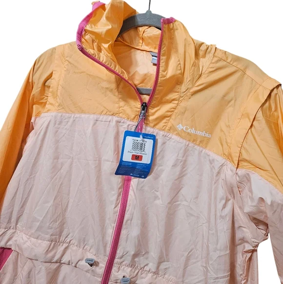 Columbia Women's Peach Blossom Convertible Lightweight Windbreaker Jacket NEW - Picture 5 of 7
